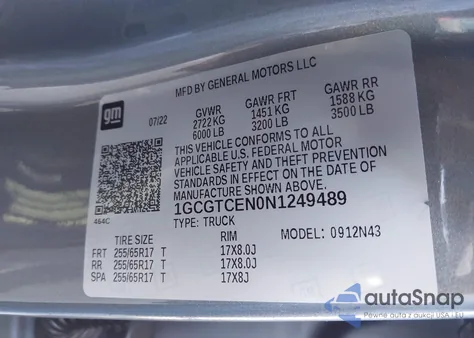 2022 Chevrolet Colorado 4Wd Short Box Lt from USA, damaged, VIN 1GCGTCEN0N1249489